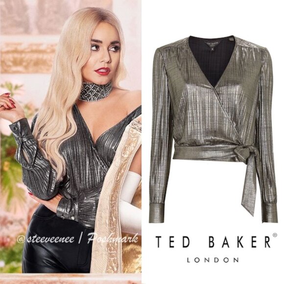 Ted Baker Elwiira Gathered Detail Wrap Top ASO The Princess Switch Fiona - Picture 1 of 11